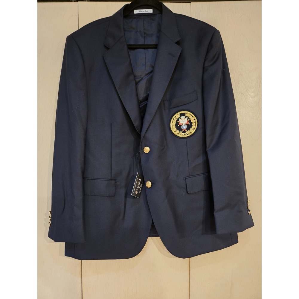 NWT Knights of Columbus Leonard Logsdail Wool Blazer 44S Made Italy KOC